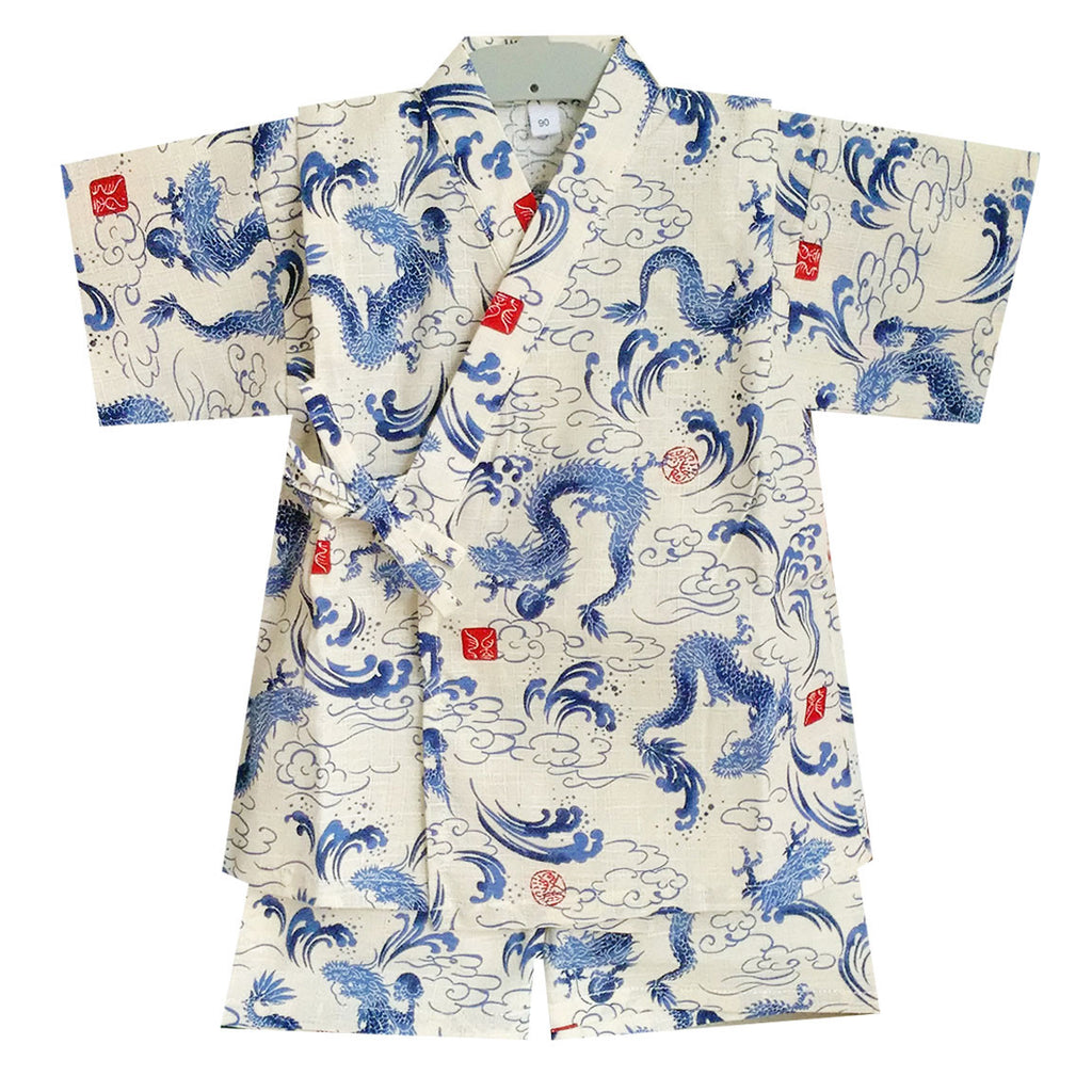 Okiddo Japanese Dragon Boy Suit (White)